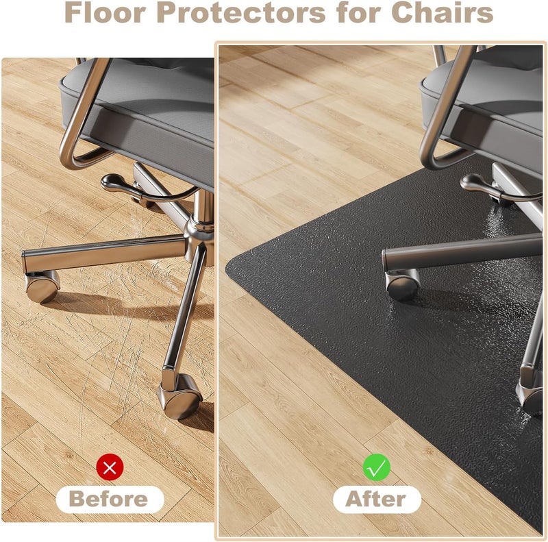 KEYDOL [Thickened to 2.0mm] 36"x 48" Office Chair Mat for Hardwood, Vinyl Computer Floor Mat, Anti-Slip Desk Mats for Hardwood, Easy to Clean Office Chair Floor Protector, Durable Rolling Chair Mat - Image 3